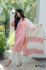 VIGO EVERYDAY ELEGANCE PINK KURTA SET